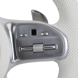 Volant en cuir blanc complet pour <span class=keywords><strong>Mercedes</strong></span> Benz Classe C W205 CLS W218 GLA45 CL W216 C216 CL500 CL550 <span class=keywords><strong>CL55</strong></span> CL63 C43 C63 <span class=keywords><strong>AMG</strong></span> - Product Image 4