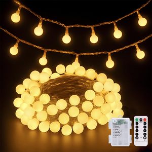 Luci a Sfera a Batteria con 8 Funzioni e Telecomando, per Decorazioni Interne ed Esterne, per Natale, Feste e Giardino - Product Image 1