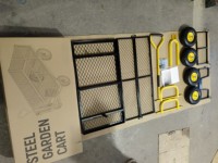 Chariot à mailles robuste de 150 kg de capacité de charge, chariot de jardin en acier inoxydable, chariot à outils avec quatre roues pour utilisation à la ferme, provenant d'une usine OEM