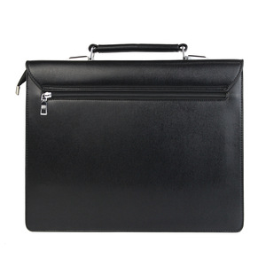 Bolsa de mensajero de cuero vegano personalizada para <span class=keywords><strong>hombre</strong></span>, maletín para ordenador portátil de 15,6 ", negro, clásico, negocios, Oficina - Product Image 4