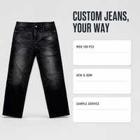 Jeans baggy pour hommes SOONREE, denim streetwear, coupe droite, jeans pour hommes Y2K, noir délavé, vintage, sur mesure, OEM, haute qualité