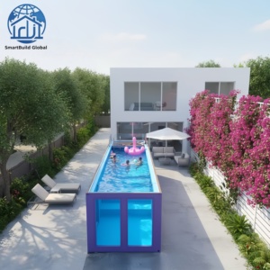 <span class=keywords><strong>Piscine</strong></span> de luxe en conteneur maritime de 20 pieds ou 40 pieds, préfabriquée, <span class=keywords><strong>hors</strong></span> <span class=keywords><strong>sol</strong></span>, avec système de filtration pour jardin ou complexe hôtelier - Product Image 1