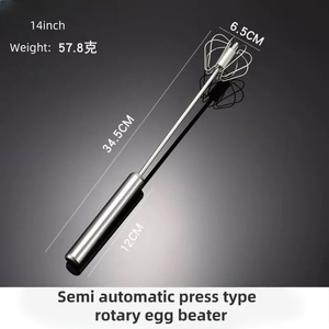 <span class=keywords><strong>Batidor</strong></span> <span class=keywords><strong>de</strong></span> huevos <span class=keywords><strong>manual</strong></span> <span class=keywords><strong>de</strong></span> acero inoxidable <span class=keywords><strong>de</strong></span> 10 pulgadas, 12 pulgadas y 14 pulgadas al por mayor, <span class=keywords><strong>batidor</strong></span> <span class=keywords><strong>de</strong></span> crema, varilla agitadora giratoria semiautomática tipo prensa - Product Image 2