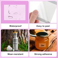 Etiquetas Adhesivas Térmicas Transparentes de 80 mm x 50 mm, Resistentes al Agua, con Diseño de Logotipo Personalizado, Etiquetas de Precio con Nombre para Promociones, Gratis