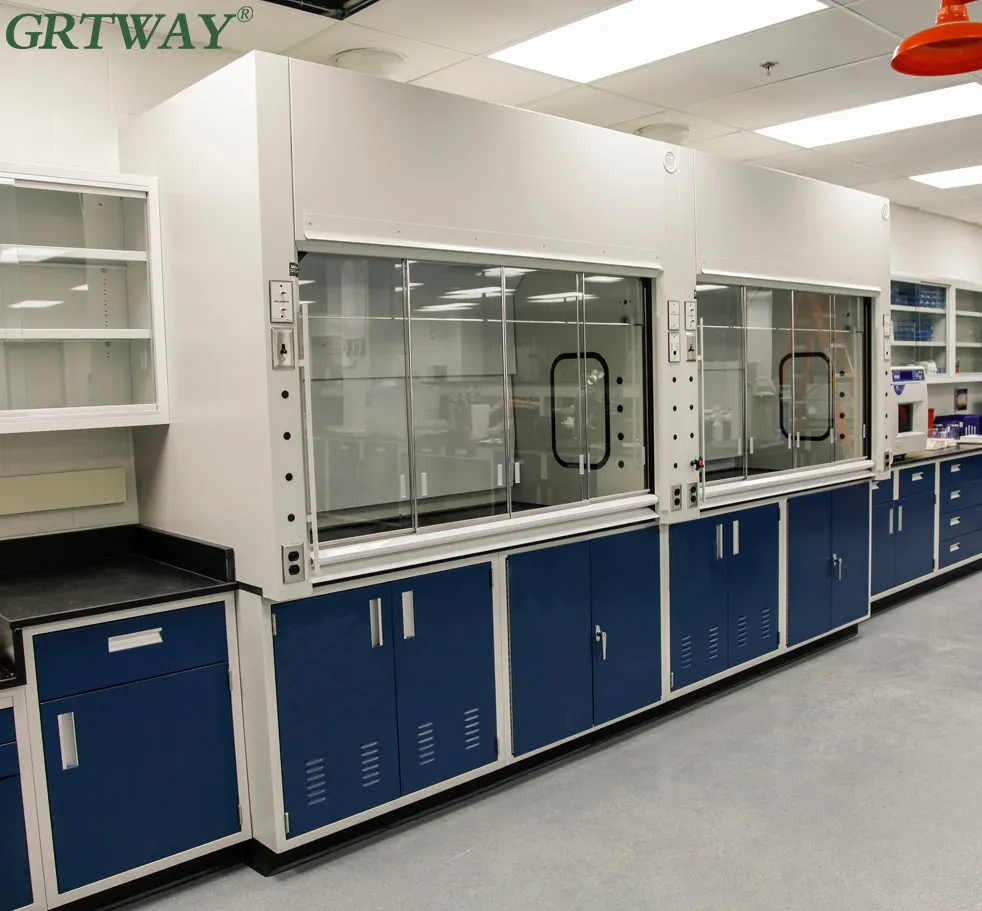 LAB053 Fume Hood Laboratory Furniture with Chemical Resistant Counter Top Modern Laboratory Furniture