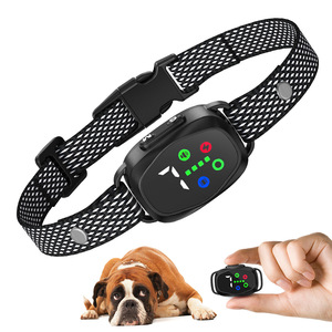 Collar eléctrico para entrenamiento de perros con pantalla a color, dispositivo automático antiladridos para mascotas, material ABS negro TC394G - Product Image 2