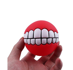 Factory Direct Funny Pet Teeth Pattern <b>Balls</b> Squeaky <b>Dogs</b> Toys Sound Bite Resistant Durable Training Chew Vinyl Eco-Friendly - Product Image 5