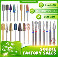 Limas de carburo DCB con anillo antipolvo, vástago de 2.35mm, grano XXC XC C para uñas