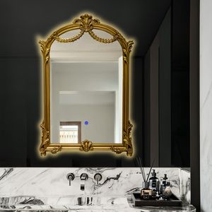 <span class=keywords><strong>Miroir</strong></span> décoratif sculpté personnalisé avec cadre photo, <span class=keywords><strong>miroir</strong></span> de maquillage pour coiffeuse, <span class=keywords><strong>miroir</strong></span> de <span class=keywords><strong>toilette</strong></span>, Nouveauté 2025, style campagne française pour salle de bain - Product Image 1