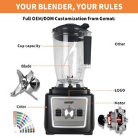 6L Commerciële Smoothie Blender Machine, Heavy Duty Professionele Blender Mixer, Multifunctionele Liquidificador Sapcentrifuge Blender