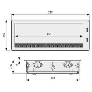 ปลอกสายเคเบิลพร้อมฝาปิดแบบปิดนุ่มนวล พอร์ต USB คู่ ฝังติดตั้งแบบฝังเรียบ - Product Image 2