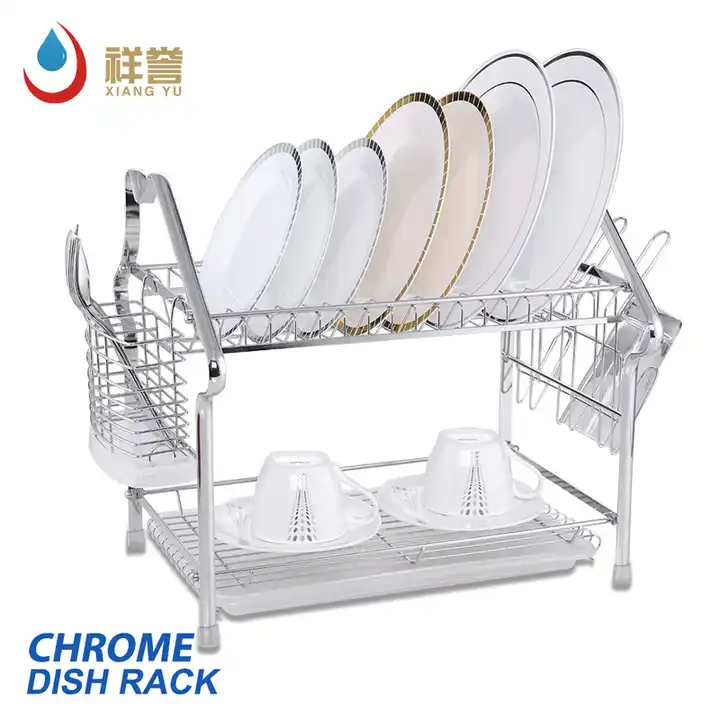 Source xiangyu kitchen chrome plated metal dish drying rack roll