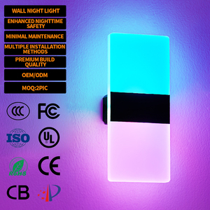 2026 Durable Rustic Matte RGB 3000mAh 3W Remote Control Model Black White Color-Changing Iron Acrylic Material <b>LED</b> Night <b>Light</b> - Product Image 3