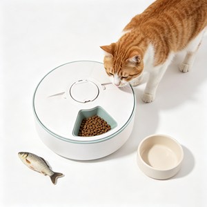 Camping Travel Auto Feeder Alimentador Automático Shockproof Compact Body One Key Timing Pet Feeding Supplies - Product Image 1