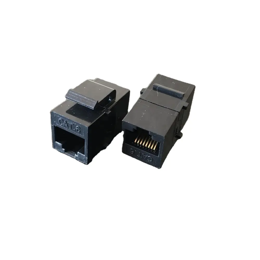 Short Body Cat6 RJ45 Keystone Coupler FemaleにFemale Feed-Thru Connector