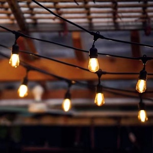 Outdoor IP65 Waterproof LED <b>String</b> Lights E27 Bulb <b>Garden</b> Patio Wedding Party Decor 50V440V Plastic Body 2-Year Warranty - Product Image 1