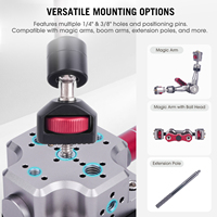 Bras magique rotatif à 360° avec base à ventouse de 4,5 pouces, support pour appareil photo reflex numérique/smartphone/voiture, aluminium, charge de 10 kg, flexible, étanche, vlog