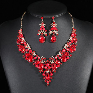 Conjunto <span class=keywords><strong>de</strong></span> Joyería Nupcial Barroca <span class=keywords><strong>de</strong></span> Cristal AB, Collar <span class=keywords><strong>de</strong></span> Perlas y Diamantes <span class=keywords><strong>de</strong></span> Imitación, Pendientes Colgantes, Joyería <span class=keywords><strong>de</strong></span> Fantasía para <span class=keywords><strong>Mujer</strong></span> - Product Image 5