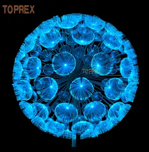 TOPREX RGB Fiber Optic LED Dandelion Flower Light Outdoor Decorative Lighting For Lighting Project Holiday Festival Garland