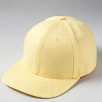 Gorra de Béisbol con Visera Plana Amarilla, Gorra Informal para Mujer, Diseño de Ajuste Relajado, Estética Informal, Universal para Hombre, Adaptable, de Algodón