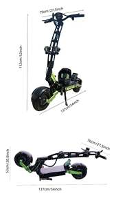 11Inch Off Road Geofought 60V R6 Dual Motor 30Ah 40Ah 60-120km Long Range Foldable <b>Electric</b> <b>Scooter</b> with NFC Start App Setting - Product Image 6