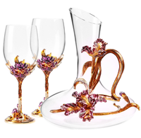 Verre porte-gobelet à vin peint à la main tasse à thé vin style chinois tasse à vin