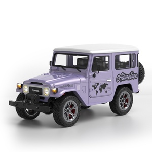 Voiture RC style FJ40 en métal texturé à l'échelle 1/16, modèle SJY-HG4-211, avec fumée, lumières et treuil simulés, jouet télécommandé pour adultes, vente chaude - Product Image 1