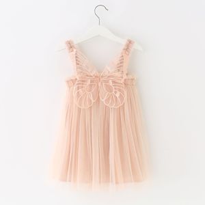 Vestidos de Tul sin Mangas para Niñas, Color Sólido, Estilo Casual, con Alas de Mariposa, Vestido Tutú de Verano para Bebés - Product Image 5