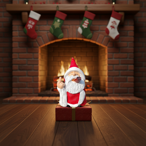 Adorno de Gnomo de Jardín de Resina, Duende Blanco con Barba, Hecho a Mano y Pintado a Mano, Decoración Navideña Festiva para el Hogar - Product Image 4