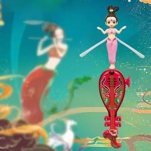 Divertidos bailarines muñecas voladoras disco Hada Spinner juguete dibujos animados PP disco volador juguete Hada Flyer Pipa tirar cuerda juguete vacaciones - Product Image 4