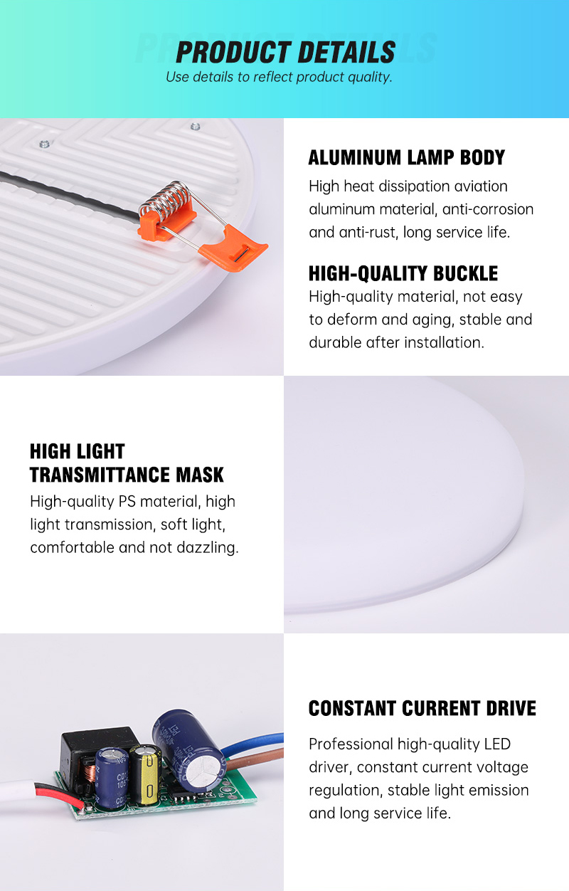 Aluminum frame IP44 modern 100LM/W double color surface mount led panel light 10W 18W 24W 36W borderless panel light for ceiling