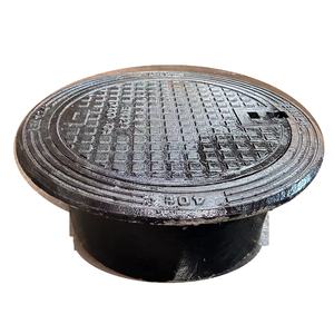 라운드 연성 철 700x700 맨홀 커버 미끄럼 방지 및 차단 방지 기능 고밀도 EN124 - Product Image 4