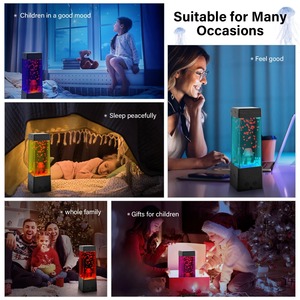 Lampe à lave USB, veilleuse volcan, décoration de bureau et de chambre, lumières sensorielles d'ambiance, cadeaux originaux pour garçons, filles et enfants - Product Image 6