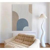 Peinture à l'huile abstraite moderne peinte à la main avec texture 3D sur toile, décoration murale pour salon, peinture artisanale avec cadre inclus