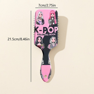 Escova de Cabelo com Estampa de Grupo Feminino K-<span class=keywords><strong>pop</strong></span> Mais Vendida, Escova Massageadora de Couro Cabeludo, Escova Alisadora e Pente para Estilização - Product Image 4