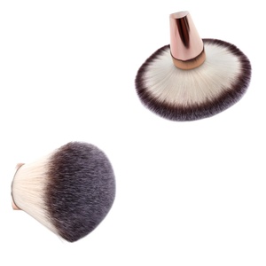 YRX SY004 <b>Large</b> Powder Brush Synthetic Hair Plastic Handle Round Shape for Face Makeup Foundation Application - Product Image 4