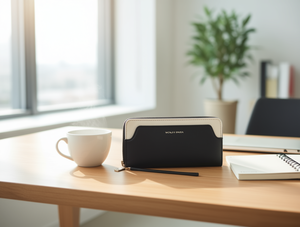 Women's Single Pull Wallet Large Zip Closure Minimalist <b>Wristlet</b> Daily Use - Product Image 2