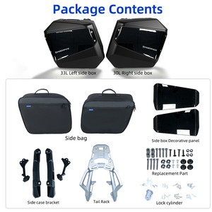 Boîtes latérales rigides 33L/30L, antichoc, robustes, pour moto Honda NC750X, accessoires moto - Product Image 4