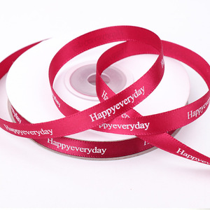 Xưởng bán buôn ruy băng <span class=keywords><strong>satin</strong></span> tùy chỉnh 1cm, 196 tùy chọn màu sắc, in ấn, ruy băng grosgrain - Product Image 5