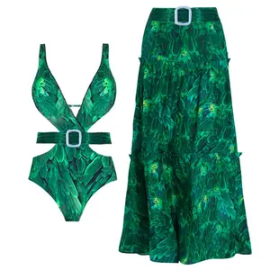 2023 New Sexy High Waist Bikini Badeanzüge Rock Badeanzug Frauen Bademode Summer Beach Wear Zweiteiliger Badeanzug Cover Up