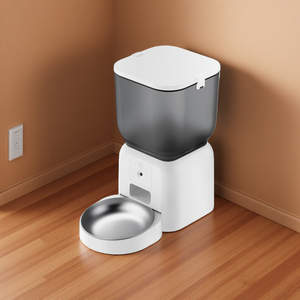 Distributore Automatico di Cibo per Cani e Gatti da 4L con Controllo WiFi e App, Chiamata Vocale, Timer, Ciotola in Acciaio Inox di Piccole Dimensioni - Product Image 1