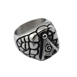 Joyería <span class=keywords><strong>de</strong></span> acero inoxidable-<span class=keywords><strong>mason</strong></span> <span class=keywords><strong>maestro</strong></span> masónica negro anillos - Product Image 2