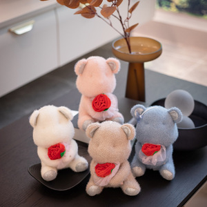 Dễ thương màu nâu sang trọng Keychain tăng Gấu Thỏ Lạc Đà đồ chơi mềm Túi động vật Mặt dây chuyền cho căng thẳng cứu trợ rửa kỹ thuật - Product Image 3