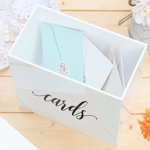 Scatola in Acrilico Bianco, Contenitore Vuoto Fai-da-Te per Matrimoni, Decorazioni per Ricevimenti, Urna Elettorale, Ricordo per Feste - Product Image 4