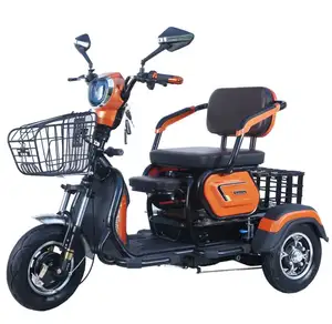 Vendita all'ingrosso elettr triciclo adulti-Scooter elettrico triciclo città 3 ruote motorizzato triciclo con sede del bambino per adulti