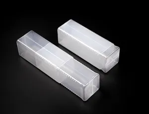 CNC 엔드 밀 도구 포장 용 투명 플라스틱 사각형 텔레스코픽 팩 튜브 드릴 비트 용 플라스틱 포장 상자