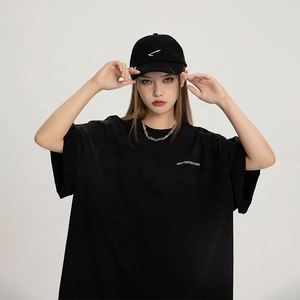 Camiseta personalizada de Hip Hop lavada con ácido de peso pesado de 300gsm, diseño de impresión de gran tamaño Unisex, ajuste holgado para hombres y mujeres de talla grande - Product Image 6