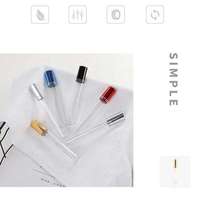 Botol Semprot Kosmetik Kaca Transparan Portabel Kelas Atas 10/15ml Penyemprot Kabut Halus Botol Parfum Toner Tutup Logam Aluminium