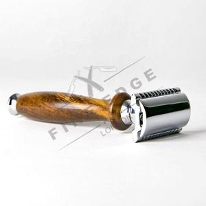 Rasoir de sécurité classique sans plastique pour hommes avec manche en bois pour le rasage des aisselles de la tête du corps du bikini - Product Image 6