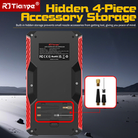 Démarreur de voiture, gonfleur, lampe, batterie externe 4-en-1 12V pour véhicules essence et diesel, dispositif de secours portable